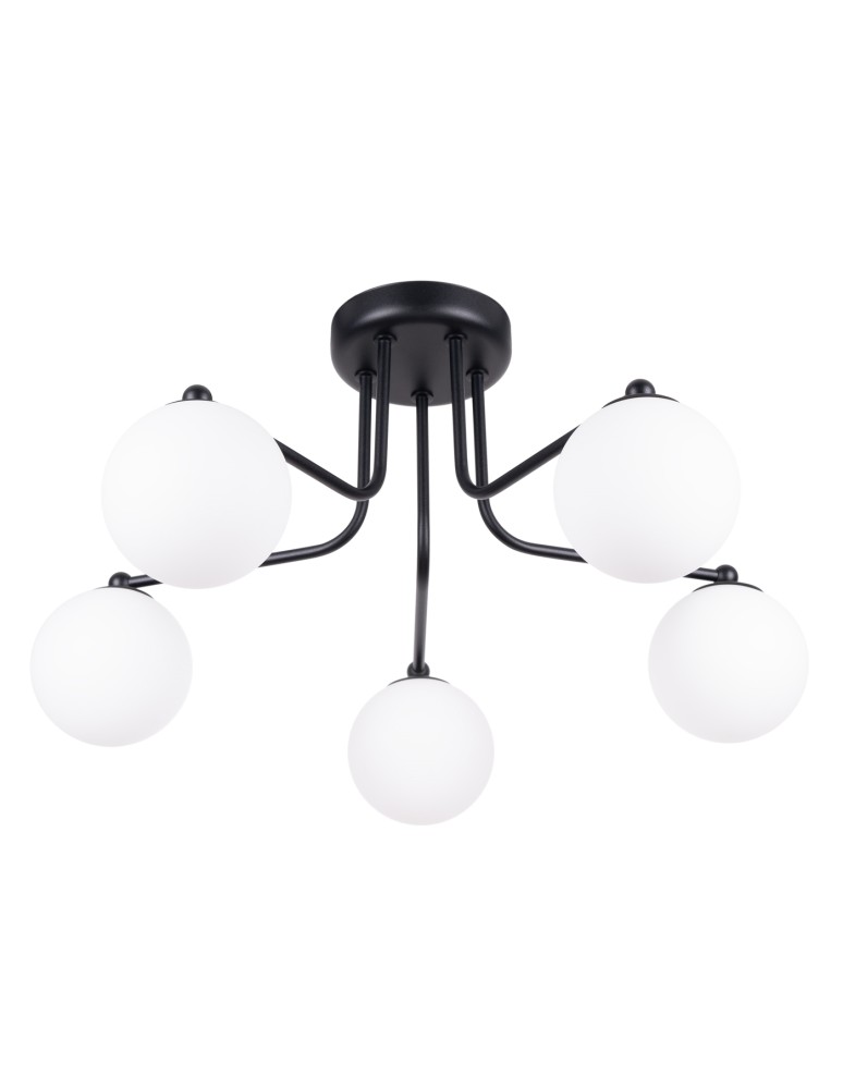 Ceiling lamps spheres - Sollux Chandelier ASTRAL 5 black SL.1663 - product kolory-swiatla.pl 1