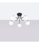 Ceiling lamps spheres - Sollux Chandelier ASTRAL 5 black SL.1663 - product 2