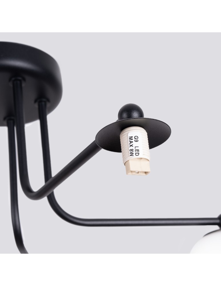 Ceiling lamps spheres - Sollux Chandelier ASTRAL 5 black SL.1663 - product kolory-swiatla.pl 6