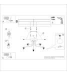 Ceiling lamps spheres - Sollux Chandelier ASTRAL 5 black SL.1663 - product 9