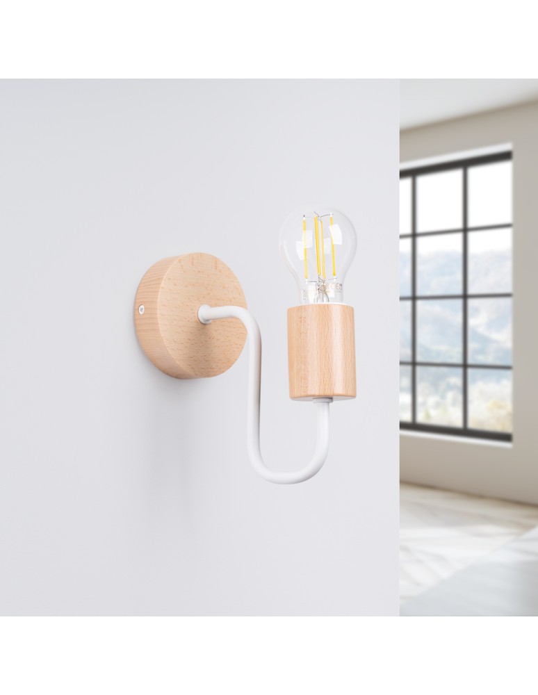 Loft wall lamps - industrial - Sollux Wall lamp TIMBO white SL.1664 - product kolory-swiatla.pl 2
