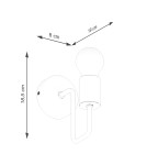 Loft wall lamps - industrial - Sollux Wall lamp TIMBO white SL.1664 - product 9