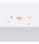 Loft ceiling lamps - industrial - Sollux Chandelier TIMBO 4 white SL.1665 - product 2