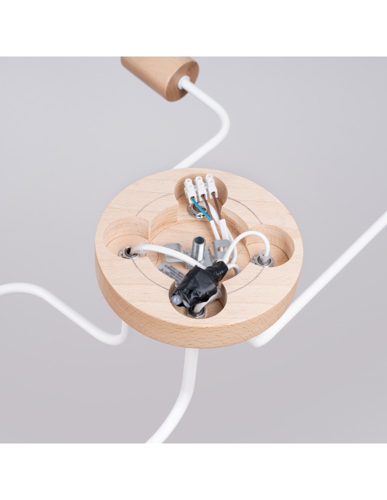 Loft ceiling lamps - industrial - Sollux Chandelier TIMBO 4 white SL.1665 - product kolory-swiatla.pl 4