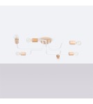 Loft ceiling lamps - industrial - Sollux Chandelier TIMBO 6 white SL.1666 - product 2