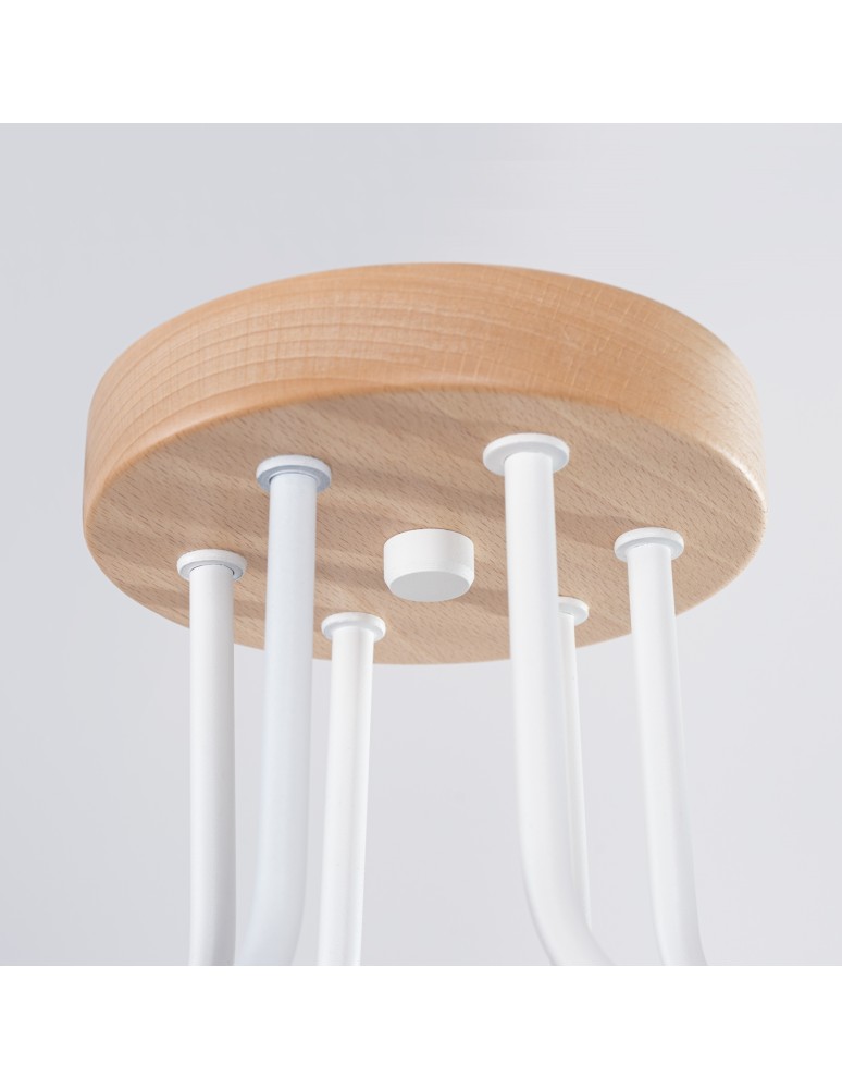 Loft ceiling lamps - industrial - Sollux Chandelier TIMBO 6 white SL.1666 - product kolory-swiatla.pl 7