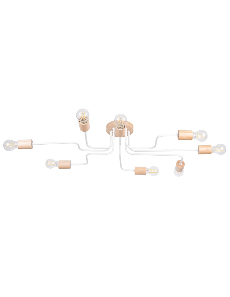 Loft ceiling lamps - industrial - Sollux Chandelier TIMBO 8 white SL.1667 - product kolory-swiatla.pl 1