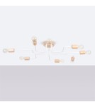 Loft ceiling lamps - industrial - Sollux Chandelier TIMBO 8 white SL.1667 - product 2