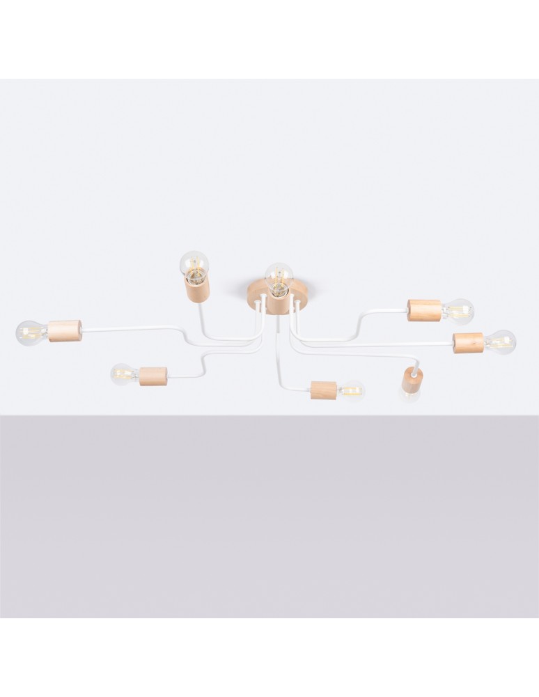 Loft ceiling lamps - industrial - Sollux Chandelier TIMBO 8 white SL.1667 - product kolory-swiatla.pl 2