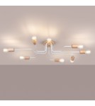 Loft ceiling lamps - industrial - Sollux Chandelier TIMBO 8 white SL.1667 - product 3