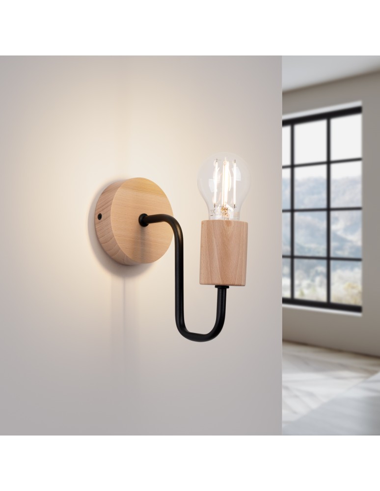 Loft wall lamps - industrial - Sollux Wall lamp TIMBO black SL.1668 - product kolory-swiatla.pl 3