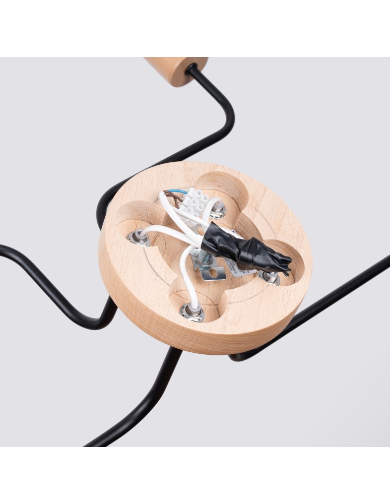 Loft ceiling lamps - industrial - Sollux Chandelier TIMBO 4 black SL.1669 - product kolory-swiatla.pl 4