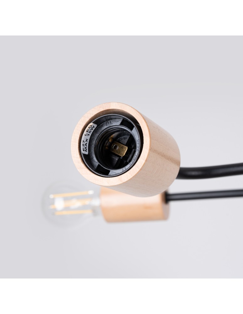 Loft ceiling lamps - industrial - Sollux Chandelier TIMBO 4 black SL.1669 - product kolory-swiatla.pl 6