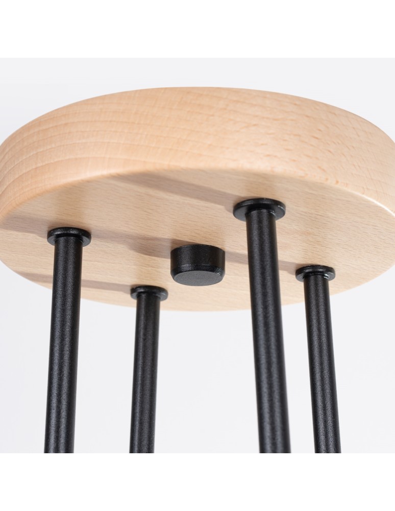 Loft ceiling lamps - industrial - Sollux Chandelier TIMBO 4 black SL.1669 - product kolory-swiatla.pl 8