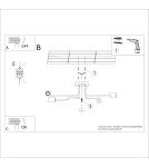 Loft ceiling lamps - industrial - Sollux Chandelier TIMBO 4 black SL.1669 - product 10