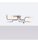 Loft ceiling lamps - industrial - Sollux Chandelier TIMBO 6 black SL.1670 - product 2