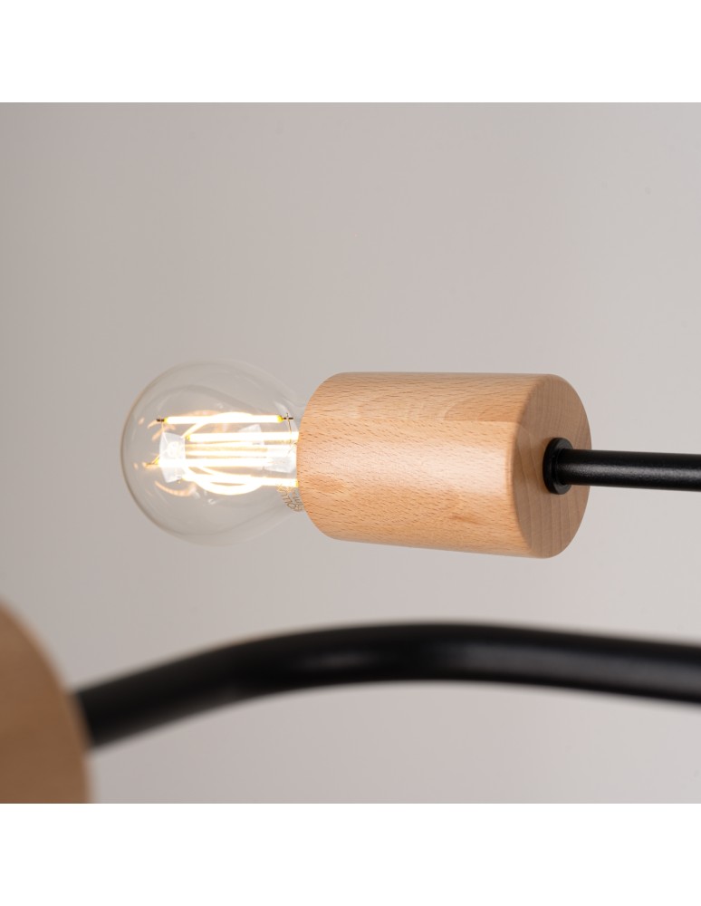 Loft ceiling lamps - industrial - Sollux Chandelier TIMBO 6 black SL.1670 - product kolory-swiatla.pl 4