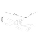 Loft ceiling lamps - industrial - Sollux Chandelier TIMBO 6 black SL.1670 - product 7