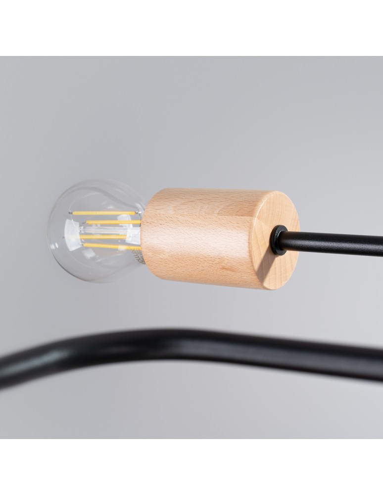 Loft ceiling lamps - industrial - Sollux Chandelier TIMBO 8 black SL.1671 - product kolory-swiatla.pl 6