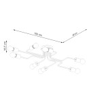 Loft ceiling lamps - industrial - Sollux Chandelier TIMBO 8 black SL.1671 - product 7