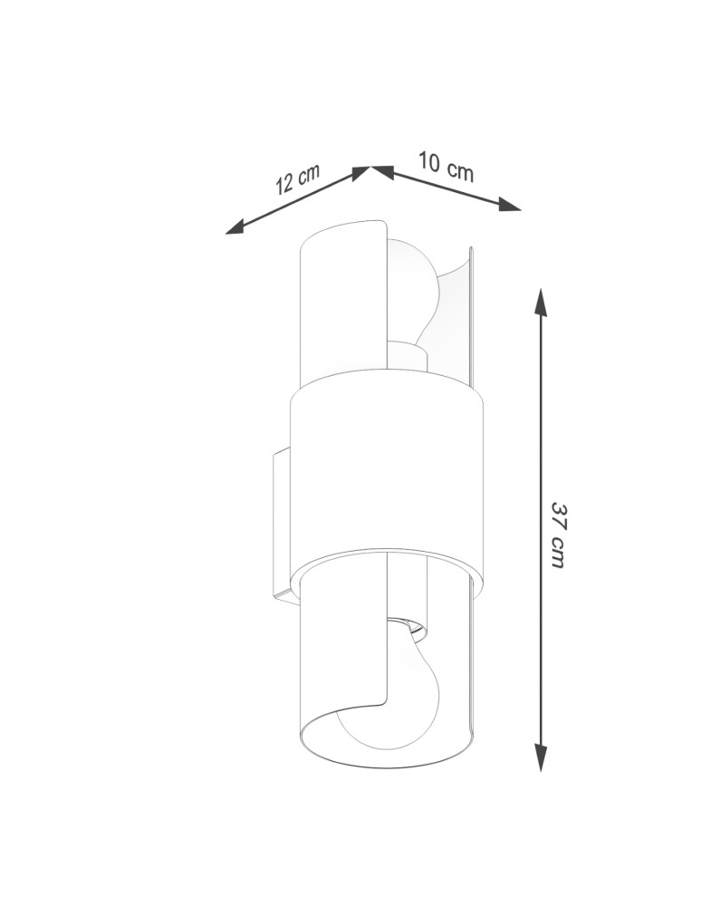 Tube wall lamps - Sollux Wall lamp FLASH 2 white SL.1674 - product kolory-swiatla.pl 9