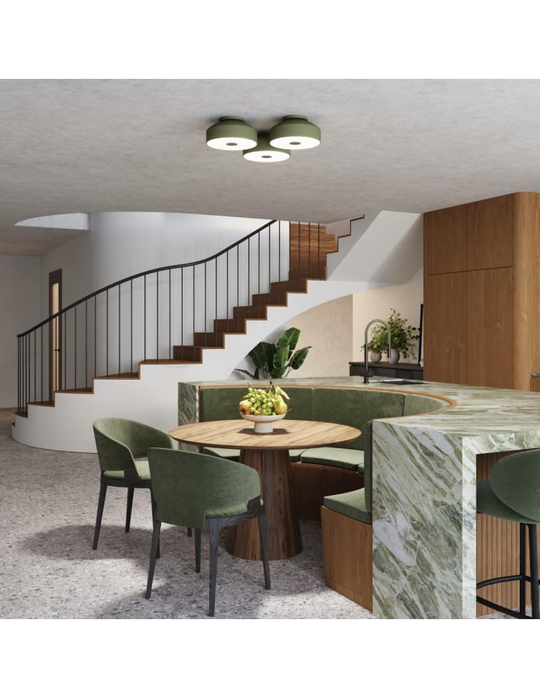 Round ceiling lamps - Sollux Plafond OMIQ olive green SL.1680 - product kolory-swiatla.pl 10