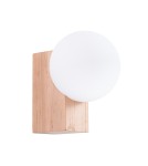 Wall lamps spheres - Sollux Wall lamp BULBO natural wood SL.1682 - product 1