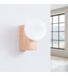 Wall lamps spheres - Sollux Wall lamp BULBO natural wood SL.1682 - product 2