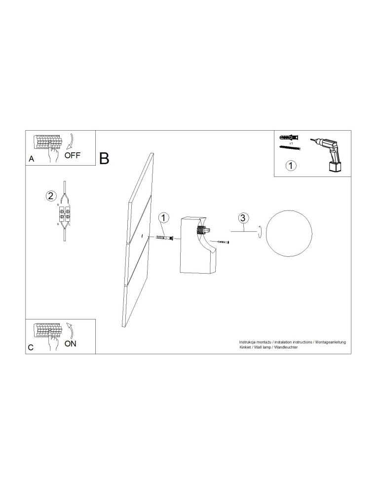 Sollux Kinkiet BULBO naturalne drewno SL.1682