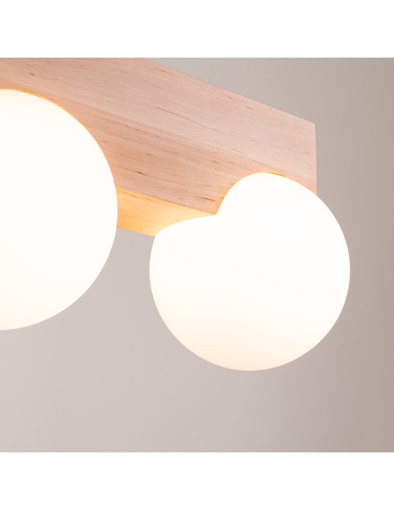 Wooden ceiling lamps - Sollux Plafond BULBO 2 natural wood SL.1683 - product kolory-swiatla.pl 4