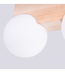 Wooden ceiling lamps - Sollux Plafond BULBO 2 natural wood SL.1683 - product 5