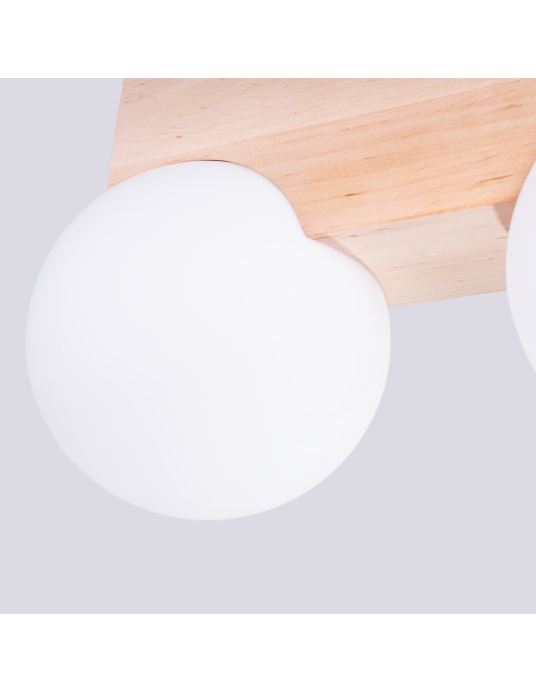 Wooden ceiling lamps - Sollux Plafond BULBO 2 natural wood SL.1683 - product kolory-swiatla.pl 5