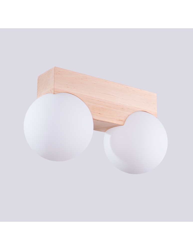 Wooden ceiling lamps - Sollux Plafond BULBO 2 natural wood SL.1683 - product kolory-swiatla.pl 8