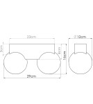 Wooden ceiling lamps - Sollux Plafond BULBO 2 natural wood SL.1683 - product 9