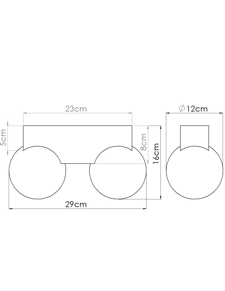 Wooden ceiling lamps - Sollux Plafond BULBO 2 natural wood SL.1683 - product kolory-swiatla.pl 9