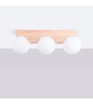 Wooden ceiling lamps - Sollux Plafond BULBO 3 natural wood SL.1684 - product 2