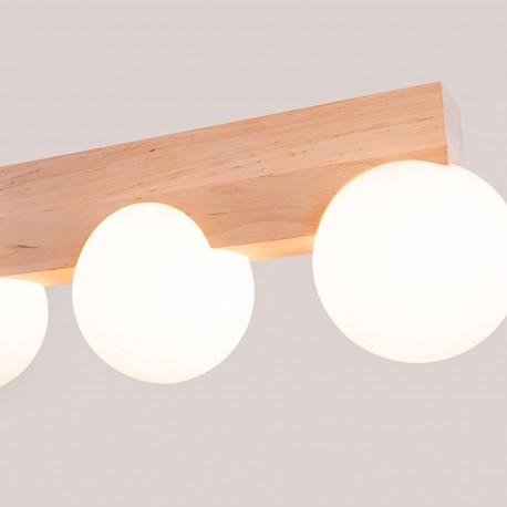 Sollux Plafon BULBO 3 naturalne drewno SL.1684