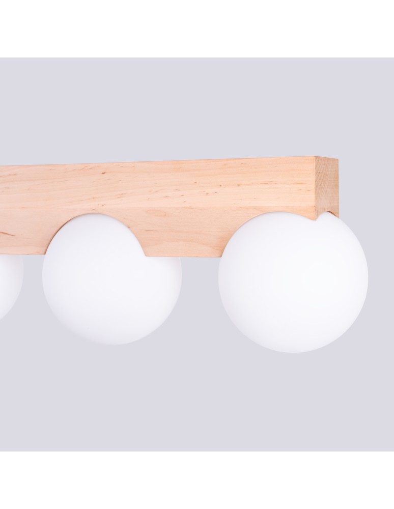 Wooden ceiling lamps - Sollux Plafond BULBO 3 natural wood SL.1684 - product kolory-swiatla.pl 5