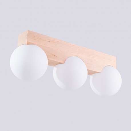 Sollux Plafon BULBO 3 naturalne drewno SL.1684