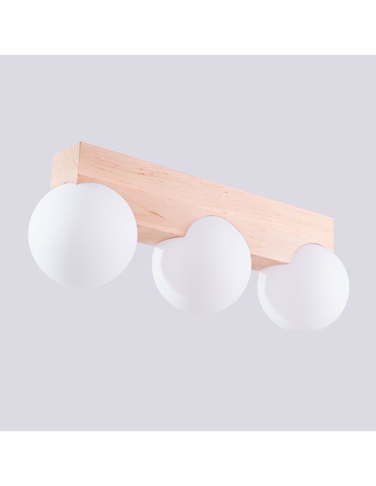 Wooden ceiling lamps - Sollux Plafond BULBO 3 natural wood SL.1684 - product kolory-swiatla.pl 8