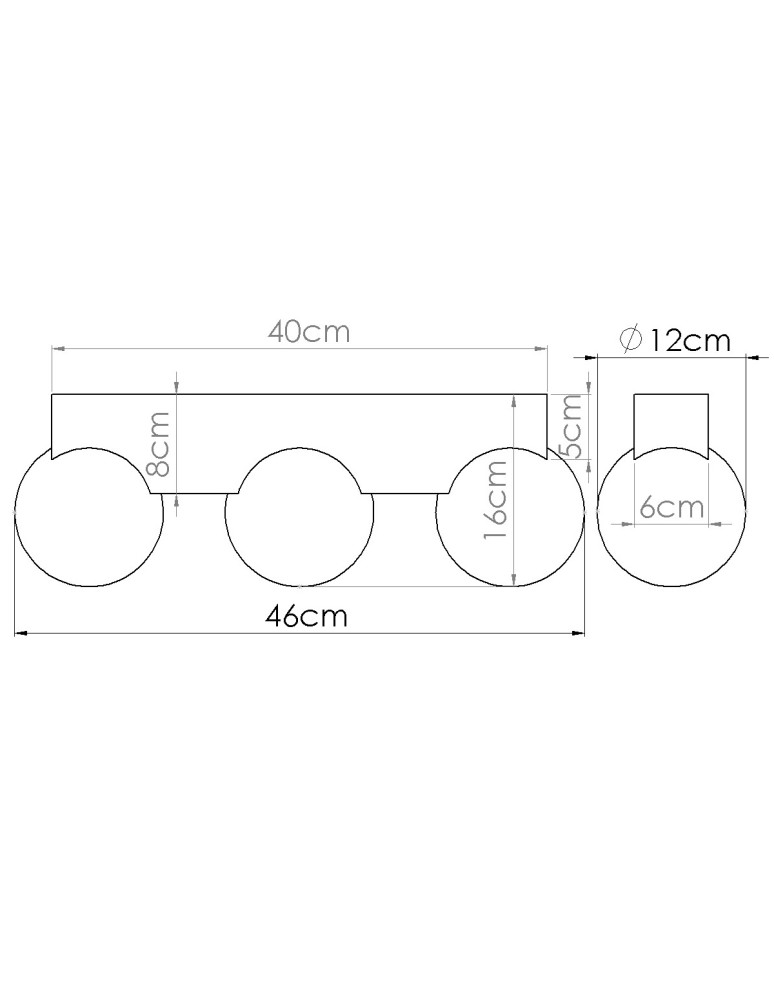 Wooden ceiling lamps - Sollux Plafond BULBO 3 natural wood SL.1684 - product kolory-swiatla.pl 9