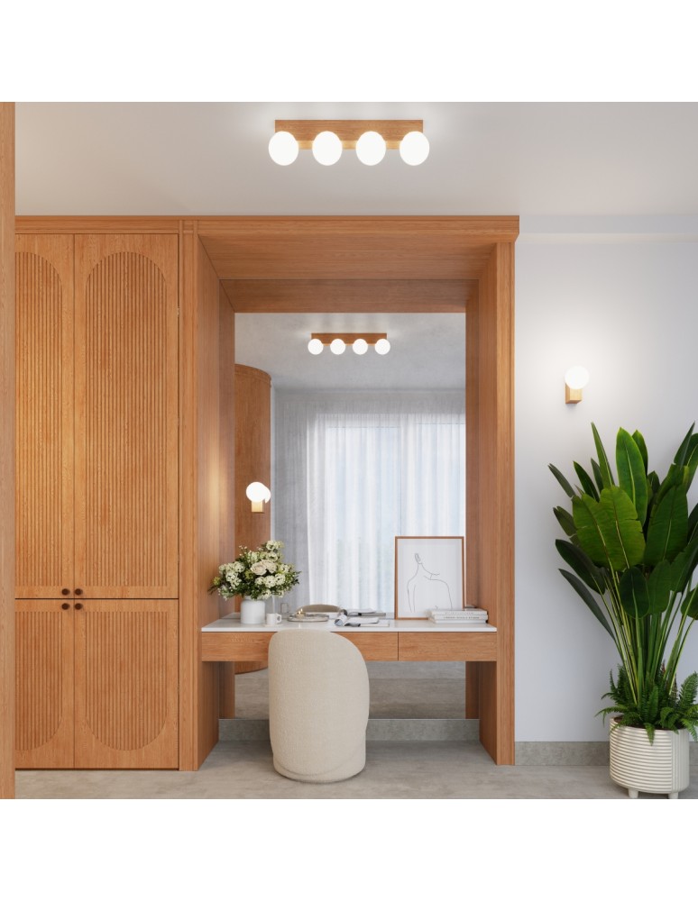 Wooden ceiling lamps - Sollux Plafond BULBO 3 natural wood SL.1684 - product kolory-swiatla.pl 11