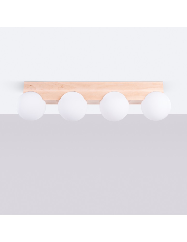 Wooden ceiling lamps - Sollux Plafond BULBO 4 natural wood SL.1685 - product kolory-swiatla.pl 2