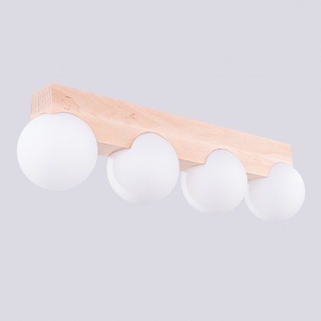 Sollux Plafon BULBO 4 naturalne drewno SL.1685