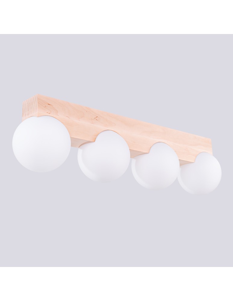 Wooden ceiling lamps - Sollux Plafond BULBO 4 natural wood SL.1685 - product kolory-swiatla.pl 8