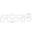 Wooden ceiling lamps - Sollux Plafond BULBO 4 natural wood SL.1685 - product 9