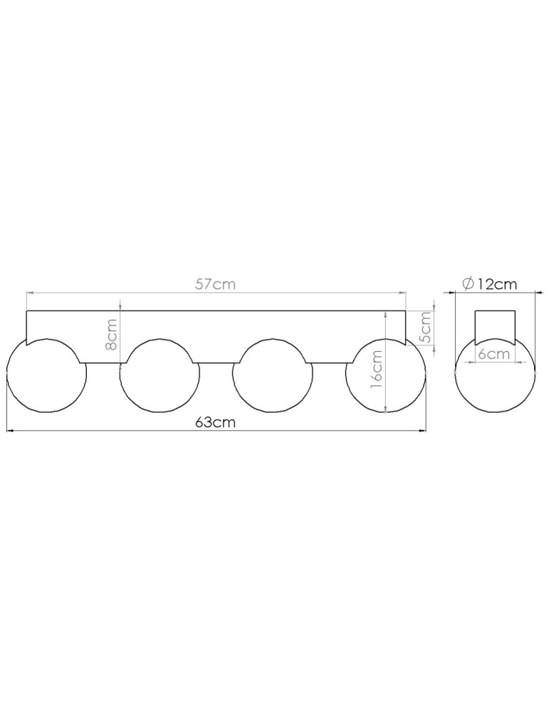 Wooden ceiling lamps - Sollux Plafond BULBO 4 natural wood SL.1685 - product kolory-swiatla.pl 9