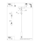 Pendant tube lamps - Sollux LAMI 1 pendant lamp white SL.1686 - product 11