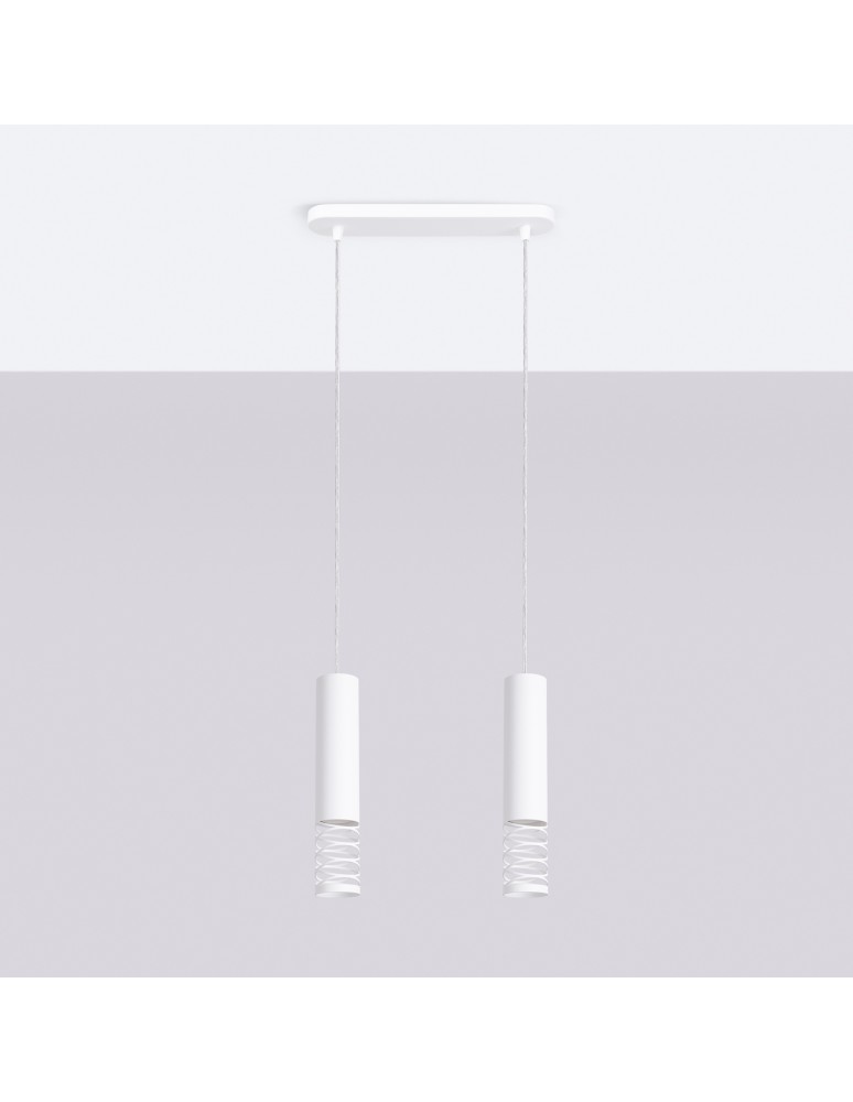 Pendant tube lamps - Sollux LAMI 2 pendant lamp white SL.1687 - product kolory-swiatla.pl 2