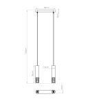 Pendant tube lamps - Sollux LAMI 2 pendant lamp white SL.1687 - product 9